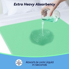 4 Pack 36” x 54” Extra Heavy Absorbency Washable Underpads, Waterproof Nursin…