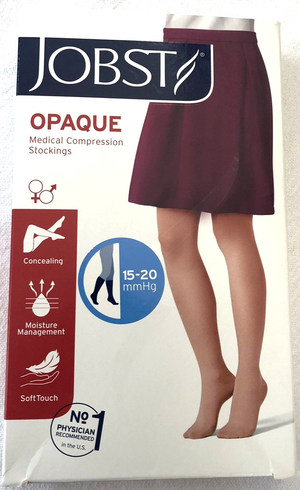 JOBST Opaque Compression Stockings 15-20 mmHg Natural Beige Medium Soft Touch