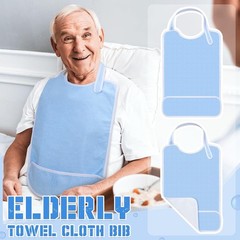 3 Pack Unisex Adults Bib for Seniors Elderly Women Men Waterproof Bib Eating …