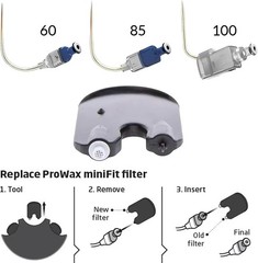 Oticon ProWax MiniFit Hearing Aid Wax Guards 2 Pack/12 Filters Replacement