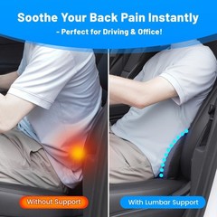 Soft Medium-Firm Lower Back Support Cushion with Airflow for Comfort & Posture