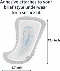 Amazon Basics Men’s Incontinence Guards, Maximum Absorbency, 52 Count