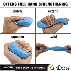 Cando – 264711 264711 TheraPutty Plus Anti-Microbial, Blue: Firm, 4 oz