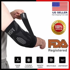 Caspe 2-Pack Elbow Sleeve Brace Wrap Adjustable Support Arm Arthritis Tendonitis