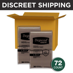 Depend Fresh Protection Incontinence Underwear for Men, Adult Diapers, L, 72 ct