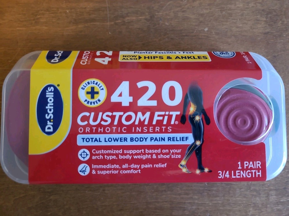 Dr. Scholl’s CF420 Custom Fit Orthotic Inserts 1 Pair 3/4 Length