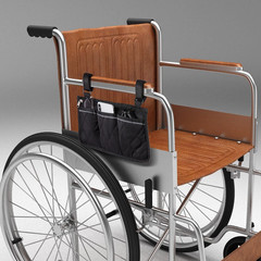 Wheelchair Side Bag Armrest Storage Pouch with Cup Holder, Hanging Organizer
