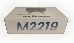 M2219 Rechargeable Hearing Aid -with Silicone Ear Pieces. NEW Sealed Box.