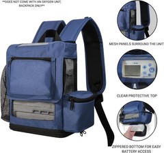 Navy Blue O2TOTES Backpack for Inogen G5/Rove 6 – Water Resistant & Functional