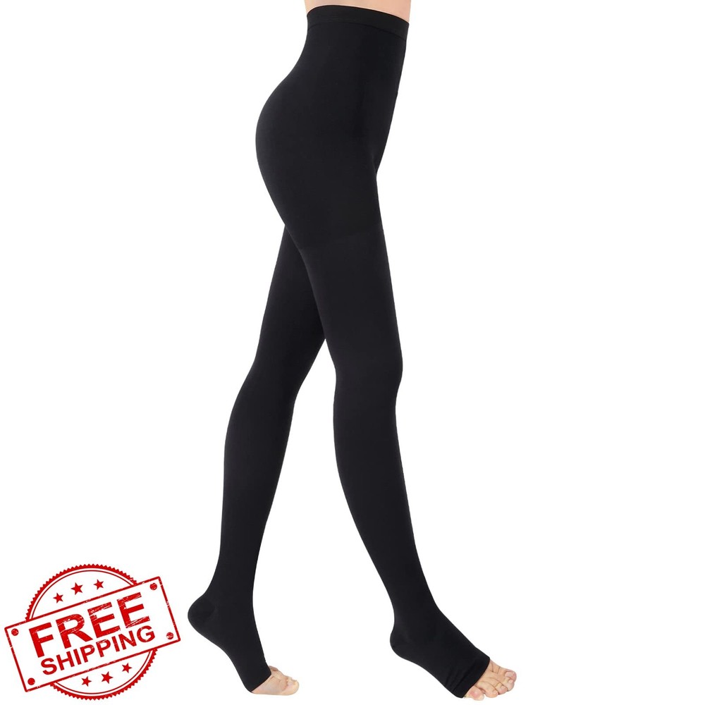 Athbavib Compression Pantyhose Black XX-Large 20-30mmHg