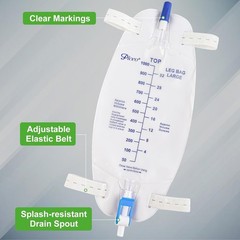 Convenient Easy-Tap 1000ml Urinary Drainage Bags with Anti-Reflux Valve