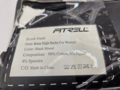FITRELL Athletic Socks Casual Stripe Tube Socks 4 Pack / Women’s shoe size 5-10