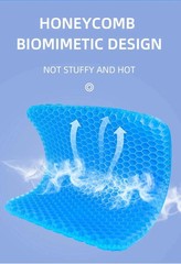 Double Thick Gel Seat Cushion 2.5 cm with Non-Slip Cover Breathable Comfort