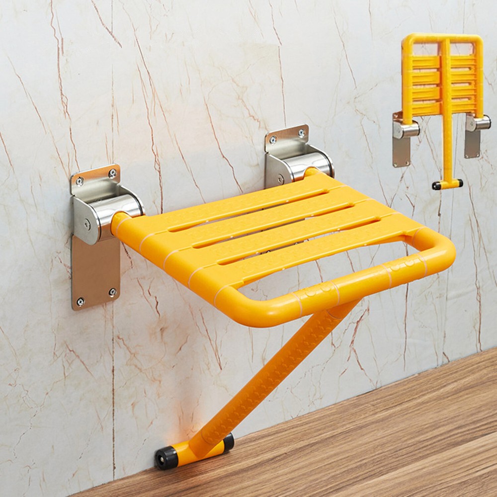 Folding Shower Seat Wall Mounted Shower Bench 550LB Load Bearing Shower Chair