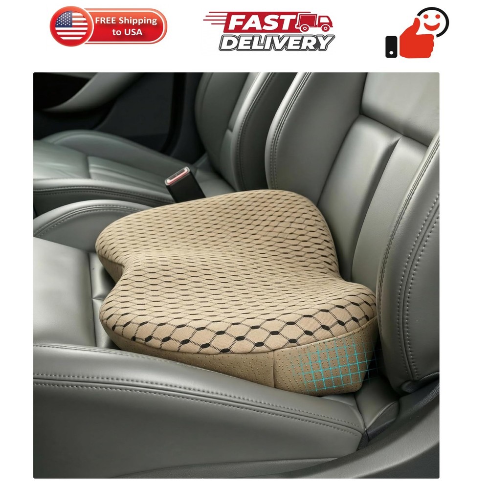 Car Seat Cushion – Memory Foam Seat Pad for Sciatica & Lower Back Pain Relief…