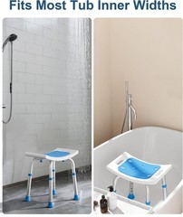 Shower Chair for Inside Shower Adjustable Height Bath Seat Stool Non Slip Bench