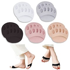 SooGree Ball of Foot Cushions (5 Pairs) – 5 Pairs-(black-beige-white-pink-gray)