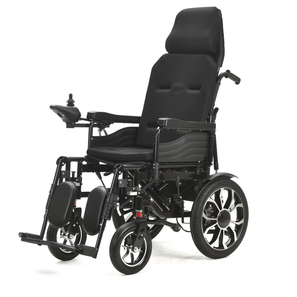 All Terrain Electric Wheelchair Foldable with 17.7 in Seat up to 330 lbs