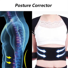Posture Upper Lower Lumbar Scoliosis Adult Men Women Supports Correct Neoprene