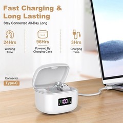 Rechargeable LCD Hearing Aids Sound Voice Enhancer Amplifier for Seniors Adults
