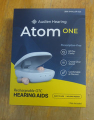 Audien Hearing Atom One OTC Hearing Aids Wireless, Rechargeable