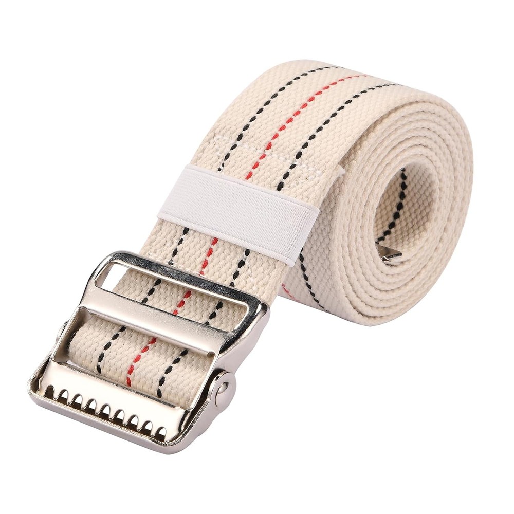 60 Inch Metal Buckle Transfer and Gait Belt for Standing and Walking Assistance