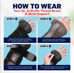 Dr. Arthritis Wrist Brace Thumb Support Thumb Spica Splint Wrist Aid Right Hand