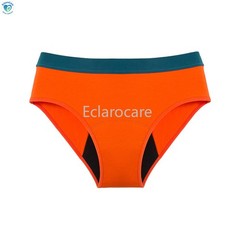 Contrasting-Color Cotton Menstrual Underwear Leak-Proof Period Underwear Girls