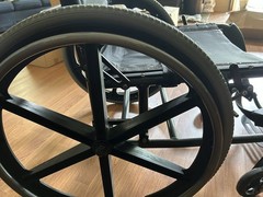 Quickie Manual Wheelchair Black w/ Adjustable Footrests, Brake Locks, 4 Wheels
