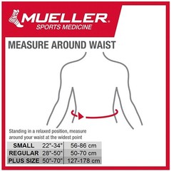 Mueller Lumbar Back Brace with Removable Pad: Extended Plus Size (Black)