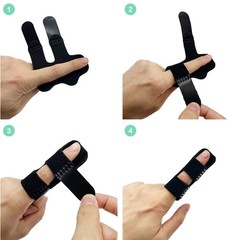 Koicarelife 5 Pcs Trigger Finger Splint , Brace for One Size, Black