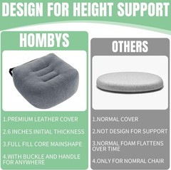 Extra Thick Chair Cushions for Office,6 in Breathable Adult Booster Seat for Car