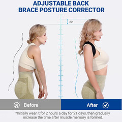 Posture Corrector for Women & Men – Adjustable Upper Back Brace Straightener Sui