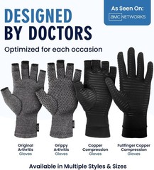 Dr. Frederick’s Original Copper Comfort Gloves – 2 Gloves – Great for Typing …