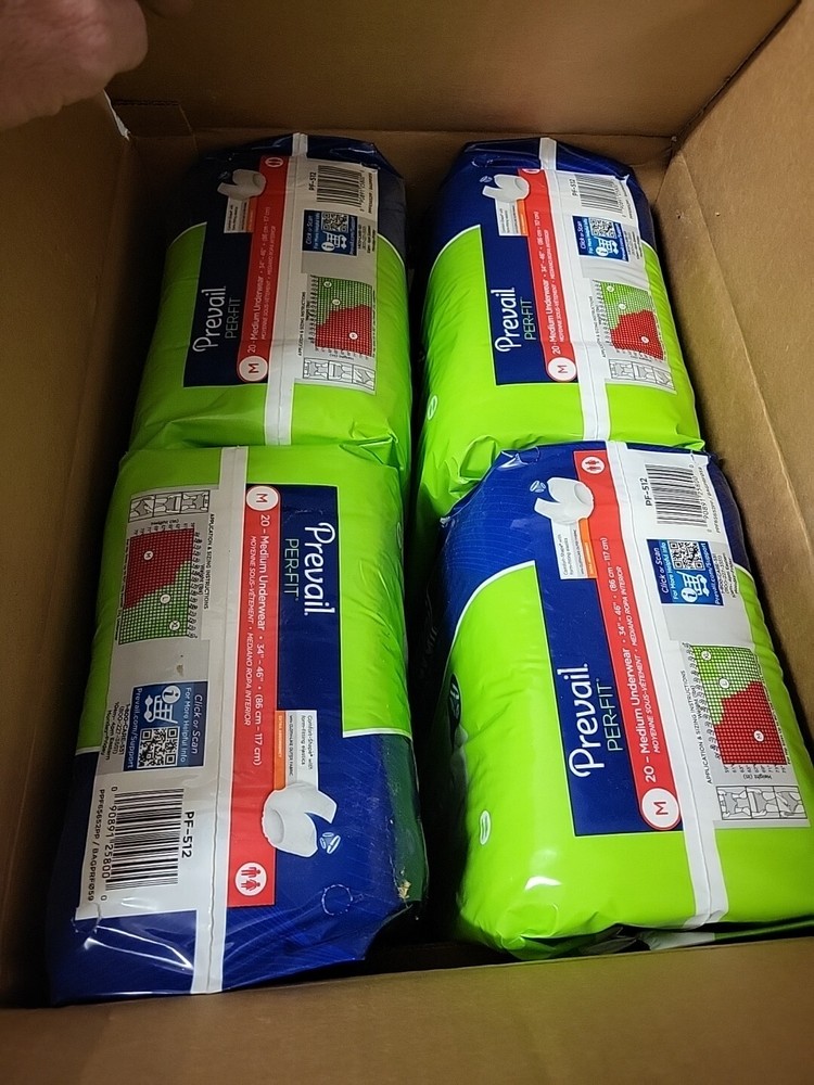 Prevail Disposable Underwear 80 Ct Medium PF-512 Per-Fit Extra Absorbency FAST