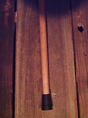 walking stick DEER ANTLER „T“ handle TAPERED HICKORY wood shaft HANDCRAFTED USA