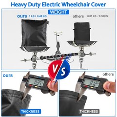 Electric Wheelchairs Cover Waterproof,420D Heavy Duty Wheelchair Cover with Air