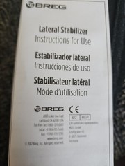 Breg 07072 Lateral Stabilizer, Right Knee Brace, Size Small, Neoprene, New