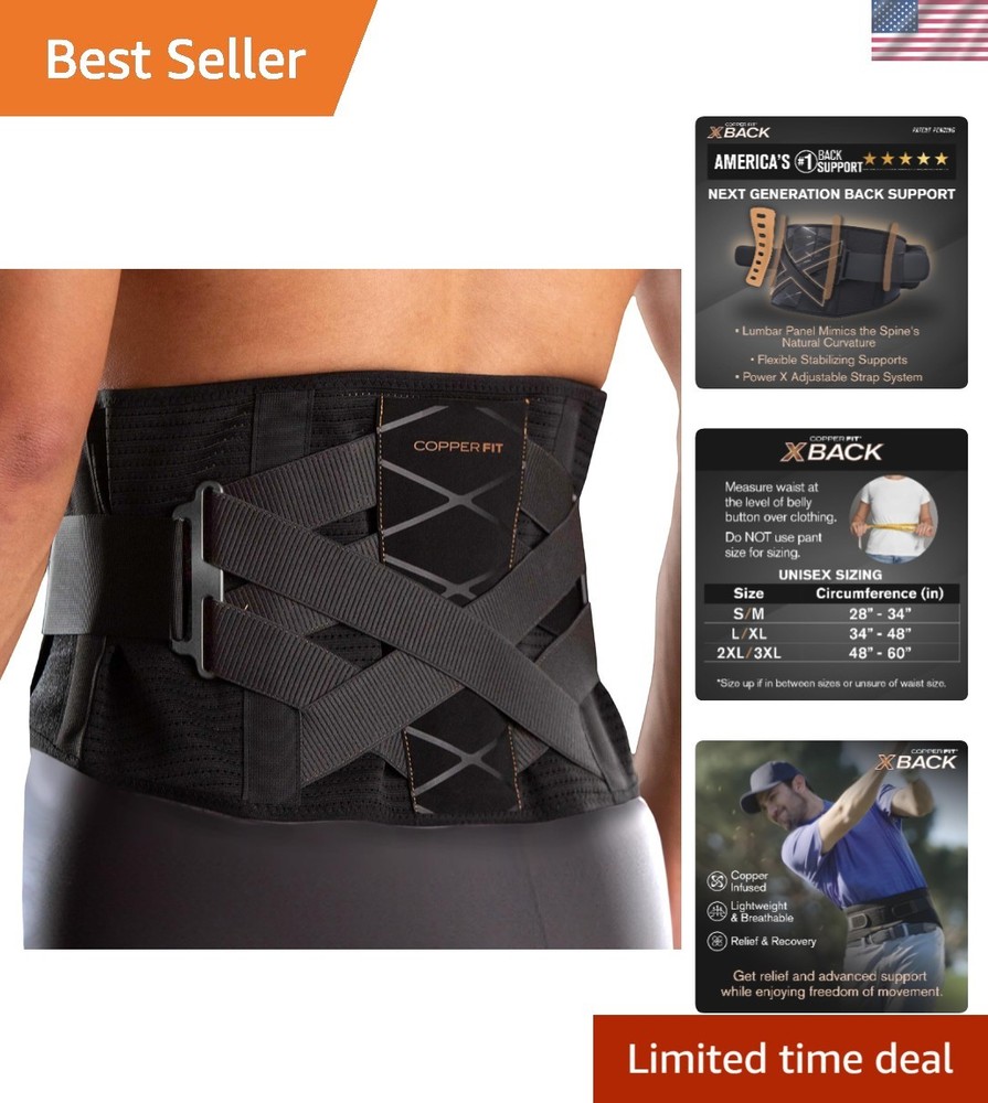 Curved Lumbar Support Brace for Arthritis Relief – Large/XL Size Available