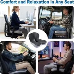 Memory Foam Office Chair Cushion L-Shaped Integrated Seat Cushion Lumbar Support