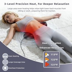 4-in-1 Electric Lumbar Traction Device – Adjustable Back Massager for Pain Relie