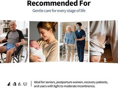 2 Pack Adult TPU Waterproof Incontinence Pants Reusable Diaper Cover Black M