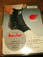 Swede-O Ankle Lok Ankle Brace Removable Side Stabilizers Support USA Black Large
