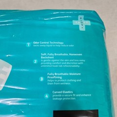 Sunkiss Incontinence Briefs Unisex S/M Teal Maximum Absorbency Adhesive Tab 15ct