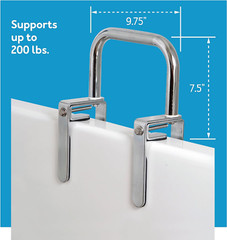 Bathtub Rail with Finish Bathtub Grab Bar Safety Bar for Seniors and Handicap fo