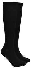 1 Pair Black Foozys Unisex Compression Knee Socks Fit Women 5-12 & Men 5-13
