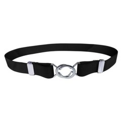Adjustable Elastic Stretch Belt for Women 2.5cm Wide Metal Ring Buckle No Hassle
