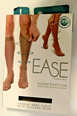 New Ease Black Knee High Compression Socks XL Long 20-30
