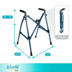 NEW Stander Wonder Walker Lite 4275-CB SHORT HEIGHT Folding Walker in Cobalt Bue