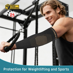 Vlela Copper Elbow Compression Sleeve – Tennis & Golfers Medium, Black